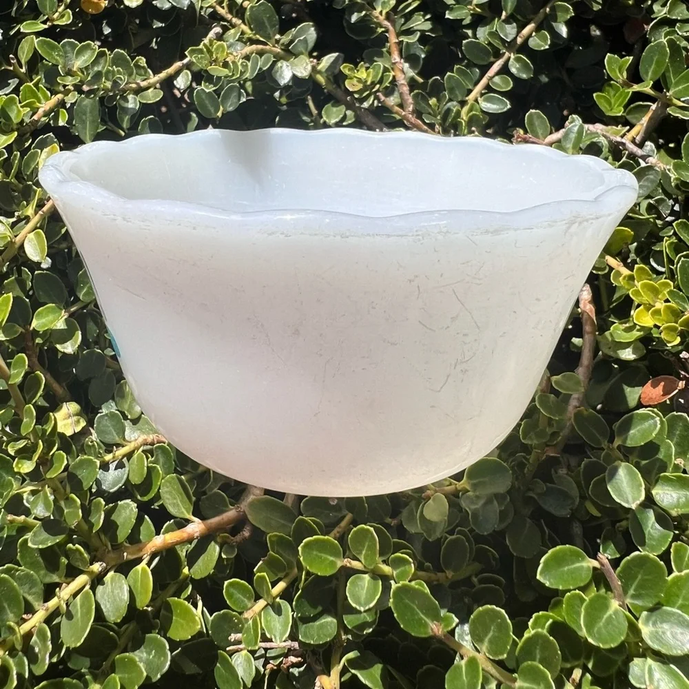 Vintage Fire King Blue Heaven Milk Glass Custard Cup Ramekin Bowl Collectible